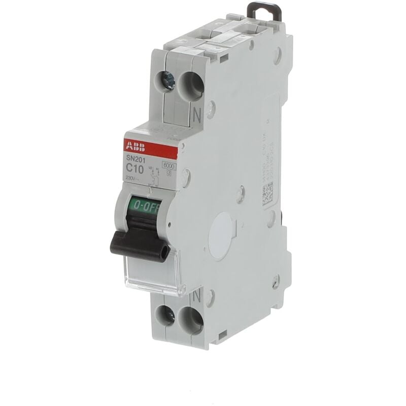 Disjoncteur ABB SN201 2P, 10A, montage rail din ( Prix pour Boîte de 1 )
