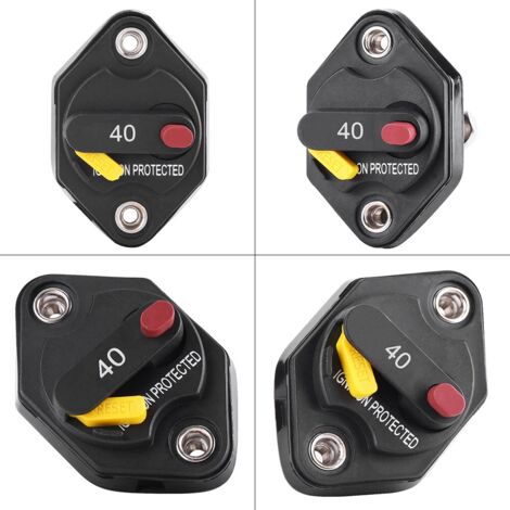 Disjoncteur manuel 40 Amp avec interrupteur et porte fusible étanche pour voiture et bateau