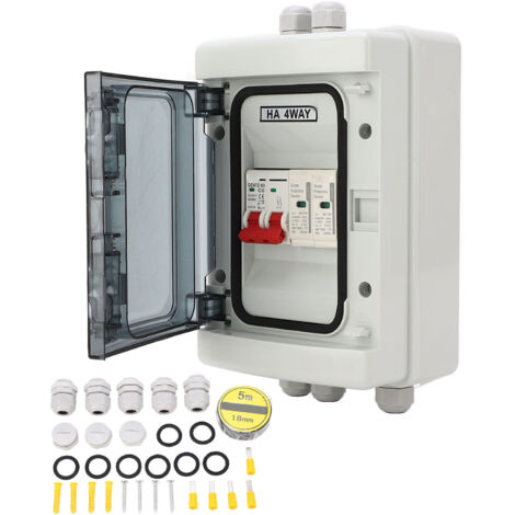 Disjoncteur MCB, interrupteur d'isolation, Protection, boîte de distribution étanche, DC 500V pour l'extérieur, 32A