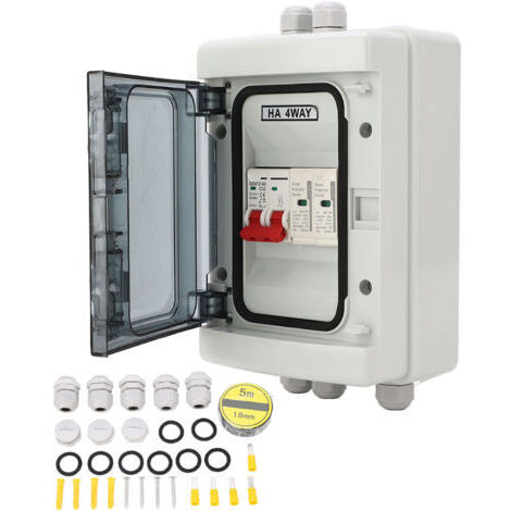 Disjoncteur MCB, interrupteur-sectionneur, dispositif de protection, boîtier de distribution étanche, usage extérieur en courant continu 500 V, 32 A