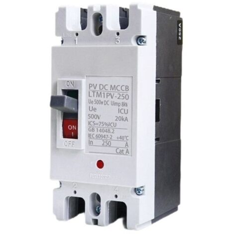 Disjoncteur MCCB 2 pôles 80 A / 500 V CC pour installation photovoltaïque et stockage batterie – robuste et certifié PV