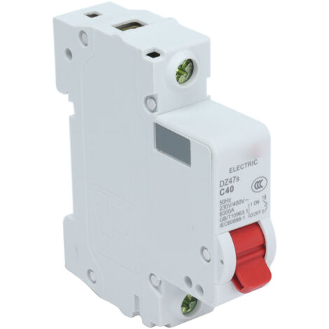 Disjoncteur Miniature 1P 40A DZ47s C40 pour Rail DIN, 230V/400V, Interrupteur Basse Tension Compact