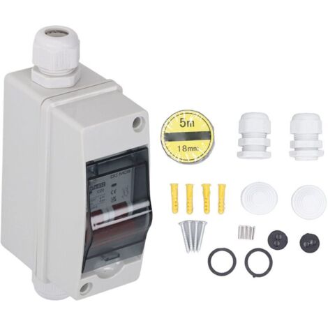 Disjoncteur Miniature 2P IP65 étanche pour Système Solaire PV DC 1000V 20A
