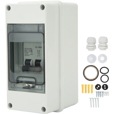 Disjoncteur miniature 2P IP65 interrupteur de déconnexion étanche pour système solaire PV 1000VDC 40A