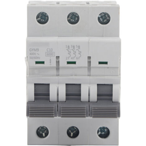 Disjoncteur miniature 3 pôles GYM9-C65 400VAC 10A - Haute qualité et sécurité