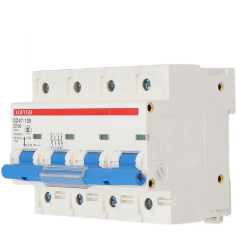 Disjoncteur miniature 4P 100A 400V ignifuge pour rail DIN - Disjoncteur basse tension compact