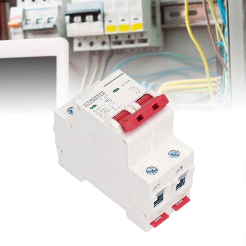 Disjoncteur miniature cc 2P pour système solaire photovoltaïque, isolateur à montage sur rail din 1 000 v 40 a DZ47-63Z C40