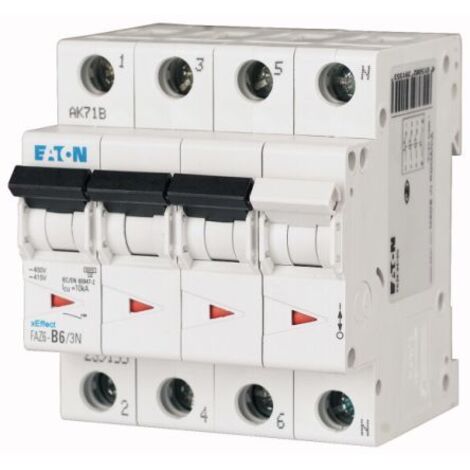 Disjoncteur modulaire 20A 3Np courbe D 6kA 000177414 EATON FAZ6 D20/3N
