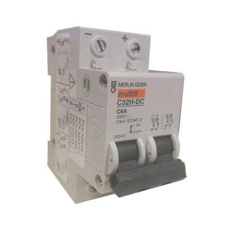 Disjoncteur modulaire 2P 6A courbe C – Protection circuits électriques – Pour installations domestiques et professionnelles - multi9