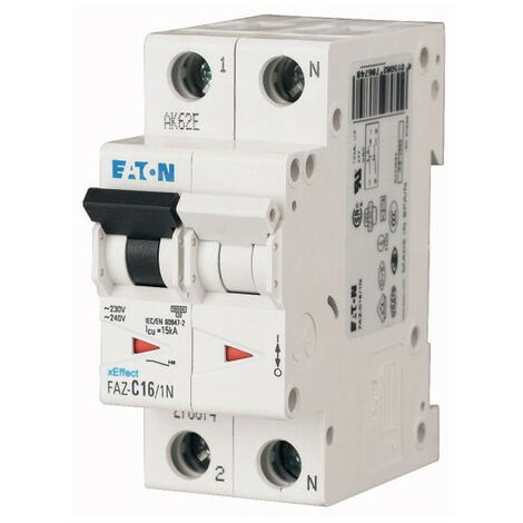 Disjoncteur modulaire 50A 1Np courbe B 6kA 000239052 EATON FAZ6 B50/1N