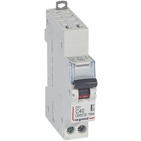 Disjoncteur Modulaire DX3 1P+N Courbe C 40A 6kA Auto Legrand LEG407718