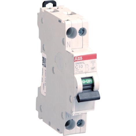 Disjoncteur modulaire PH+N 10A 3KA à vis - ABB