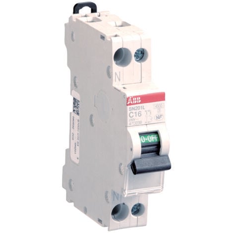 Disjoncteur modulaire PH+N 16A 3KA à vis - ABB