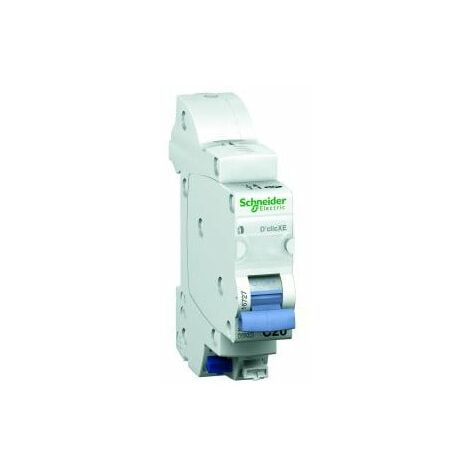 Disjoncteur 20A 1P+N Courbe C 3kA embrochable DCLIC XE SCHNEIDER 16727