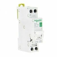Disjoncteur modulaire Resi9 XP - 1P+N - 16A - Courbe C - Peignable - Schneider Electric