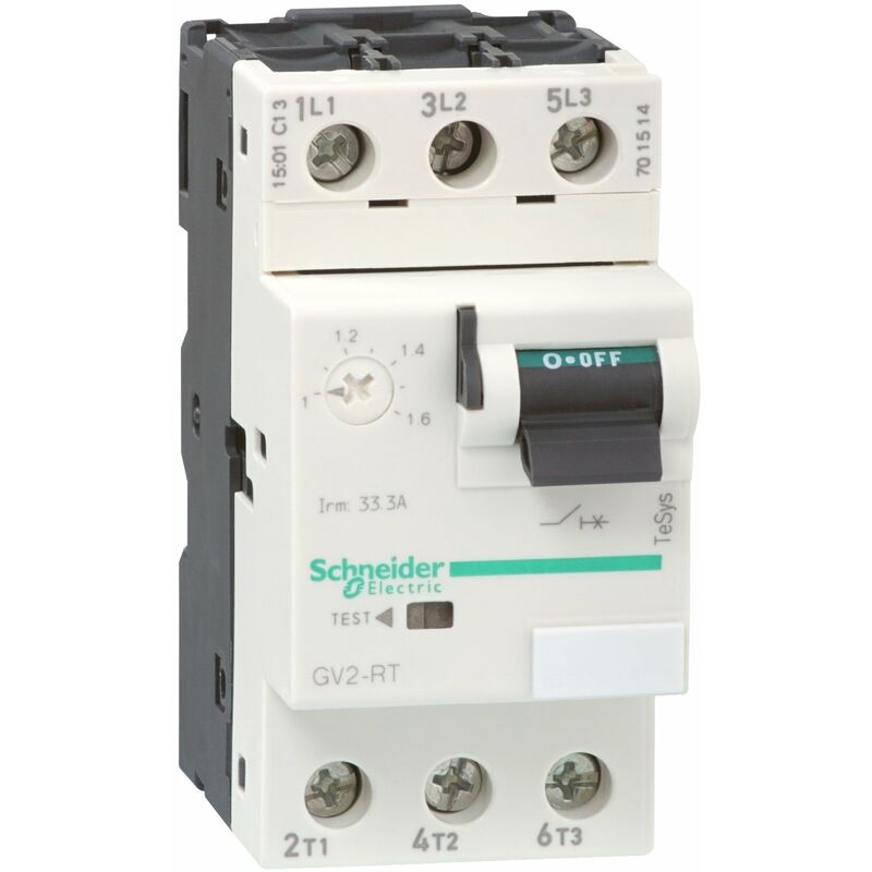 Schneider Electric - Disjoncteur moteur GV2RT 4 à 6,3 a 3P 3d déclencheur magnétothermique - GV2RT10