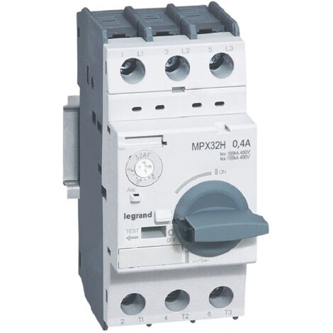 DISJONCTEUR MOTEUR MAGNÉTOTHERMIQUE MPX³ 32H 0,4 A 100 KA LEGRAND 417322