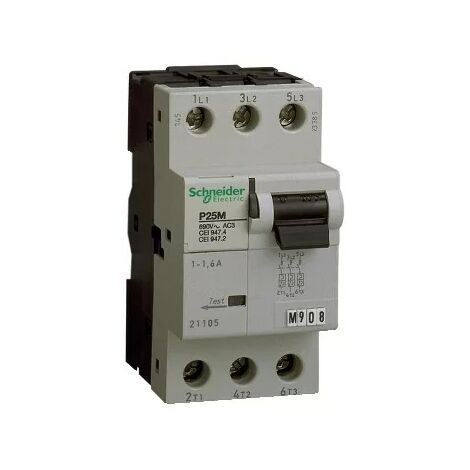disjoncteur moteur - p25m - 3 pôles - 4a - schneider electric 21107