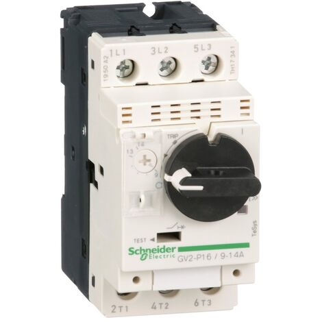disjoncteur moteur - tesys gv2p - 9 à 14 a - schneider electric gv2p16