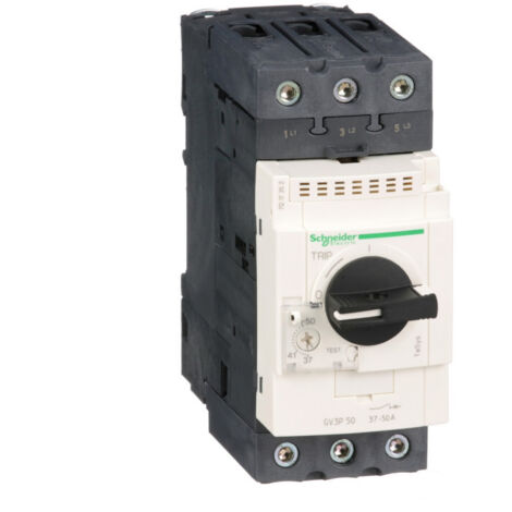 disjoncteur moteur - tesys gv3 - 3 pôles - 50a - schneider electric gv3p50