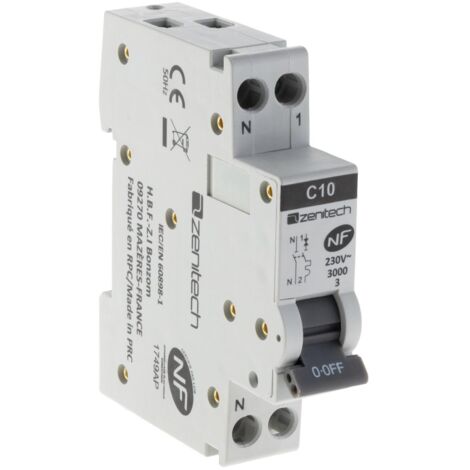 Disjoncteur PH/N - 10A zenitech NF