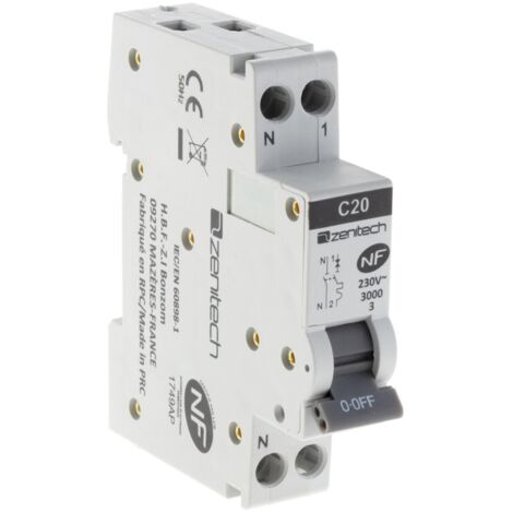 Disjoncteur PH/N - 20A zenitech NF