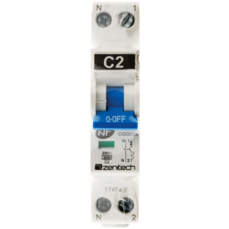 Disjoncteur PH/N - 2A NF pour cumulus et chauffe eau