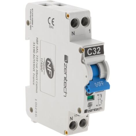 Disjoncteur PH/N - 32A zenitech NF