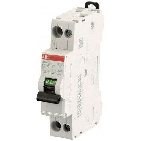 Disjoncteur Ph+N raccordement Vis 10A-6Ka 2CSS255102R0104 ABB 470636