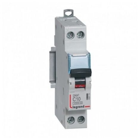 Disjoncteur Phase+Neutre 4500 6kA arrivée et sortie vis - Courbe C - 10A - Legrand