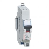 Disjoncteur Phase+Neutre 4500 6kA arrivée+sortie auto-10A courbe C - Legrand