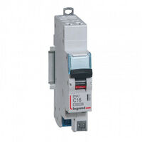 Disjoncteur Phase+Neutre 4500 6kA arrivée+sortie auto-16A courbe C - Legrand