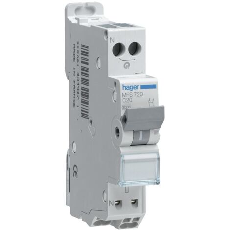 Disjoncteur  phase/neutre  6a MFN706 - HAGER