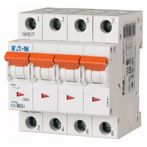 Disjoncteur PLS 4X63A 6kA courbe C (000243093)