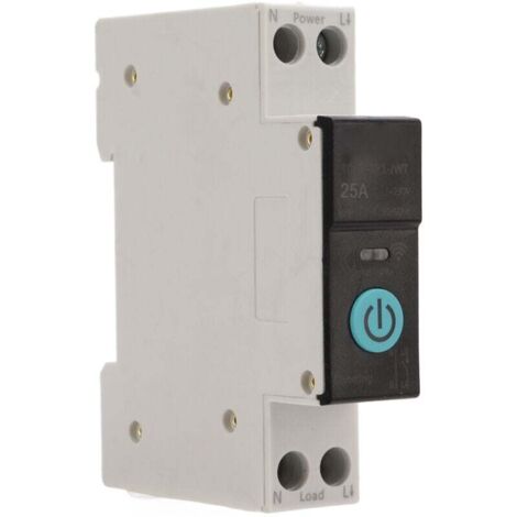 Disjoncteur Rail DIN 25A Interrupteur WiFi Intelligent Télécommande Mobile 3 Modes Synchronisation Électroménagers