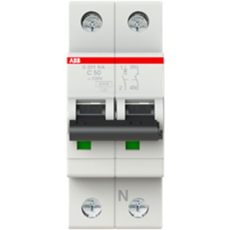 Disjoncteur S200 1P+N (Neutre à droite) C 50 6kA - ABB2CDS251103R0504