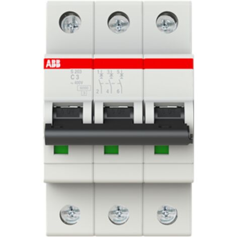 Disjoncteur S200 3P C 6 6kA - ABB2CDS253001R0064