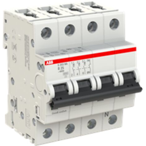 Disjoncteur S200 3P+N B 25 6kA NA - ABB2CDS253103R0255