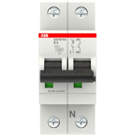 Disjoncteur S200M 1P+N B6 10kA NA - ABB2CDS271103R0065