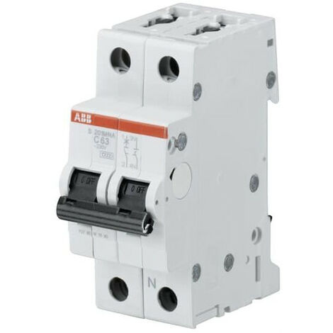 Disjoncteur S201M-NA 1P+N (Droite) 0.5A - Courbe C - 10,000A/15KA (2Modules) 2CDS271103R0984 ABB A955005