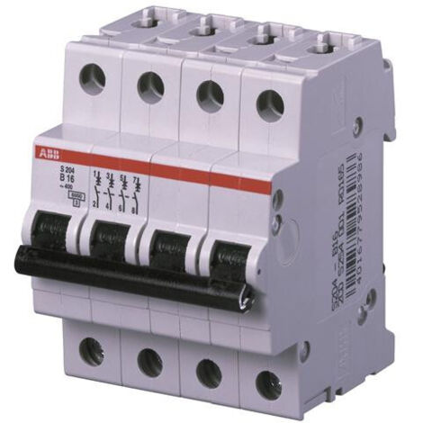 Disjoncteur S204 4P 50A Courbe Z Raccordement à vis - 10KA (4Modules) 2CDS254001R0578 ABB 353518