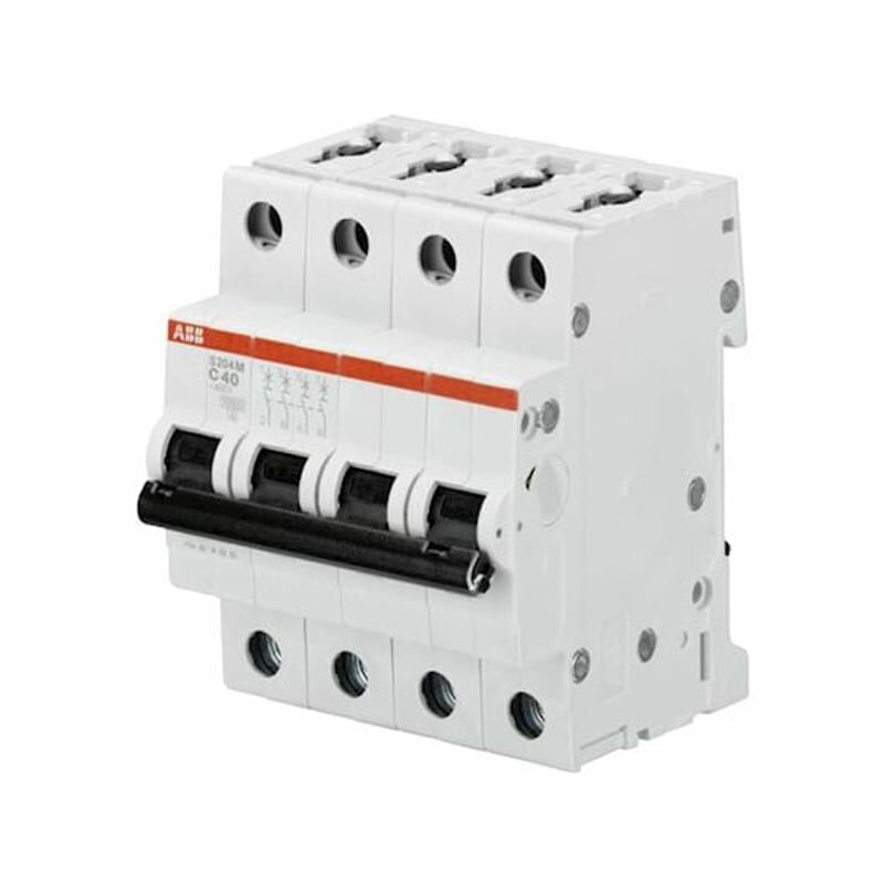 Disjoncteur S204M 4P 20A Courbe c Raccordement à vis - 15KA (4 modules) - 2CDS274001R0204