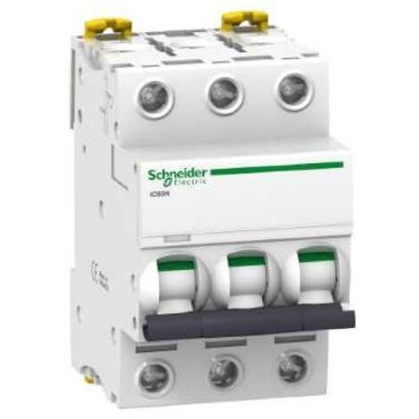 disjoncteur schneider - ic60n - 3 pôles - 4 ampères - courbe c - schneider electric a9f74304