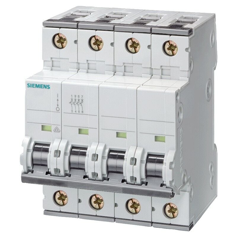 Interrupteur Magnétothermique Siemens 4P 63A 25kA Type c 4 Modules