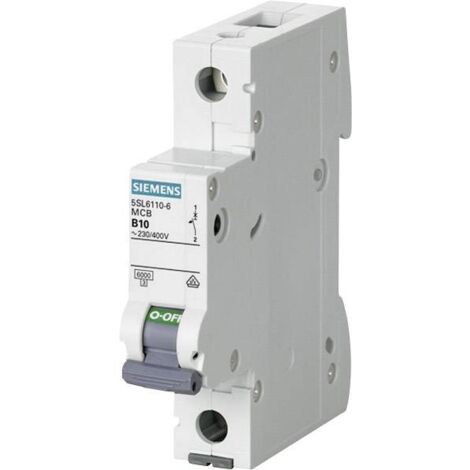 Disjoncteur Siemens 5SL6110-6 1 pôle 10 A 230 V, 400 V 1 pc(s)