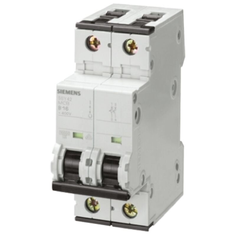 Disjoncteur Siemens 5SY4 2P, 10A, pouvoir de coupure 10 kA, montage rail din ( Prix pour 1 )