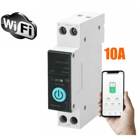 ZOTERNEN Disjoncteur sur Rail Din, commutateur WIFI intelligent, télécommande de téléphone portable, 3 Modes de synchronisation pour appareils ménagers, 10A