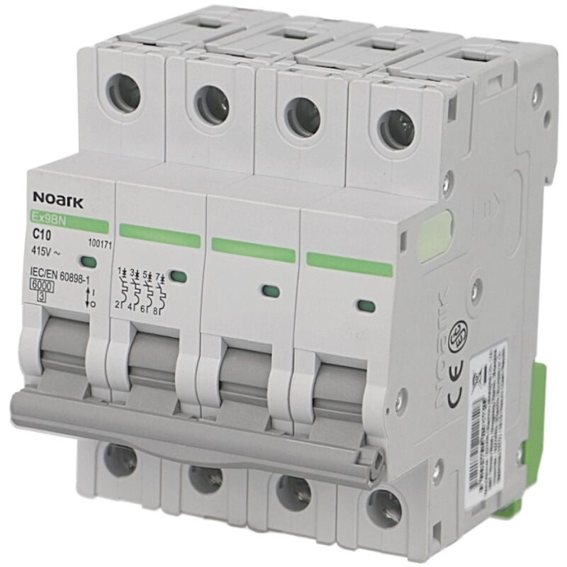 Noark - Disjoncteur tetrapolaire modulaire 20A courbe c Ex9BN