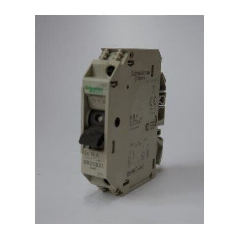 Disjoncteur thermique 16A 1P 1D 1.5kA 4kV pour circuit de contrôle pose platine - rail DIN TeSys GB2-CB SCHNEIDER