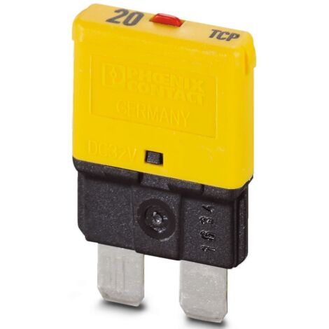 Disjoncteur thermique Phoenix Contact TCP 20/DC32V, 20A, 1 pôle, 32V c.c. ( Prix pour Paquet de 5 )